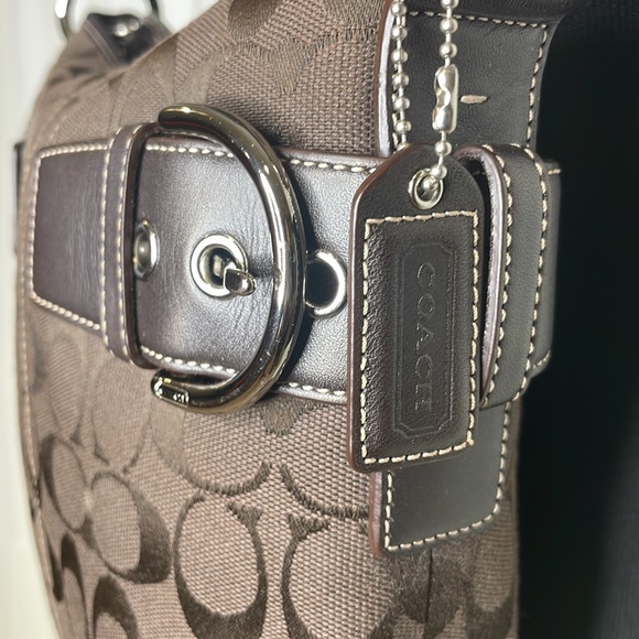 NWOT Brown American Classic Leather/Suede Convertible COACH Bag - Picture 4 of 14